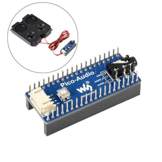 Module d'extension audio Waveshare pour Raspberry Pi Pico, sortie casque/haut-parleur simultanée