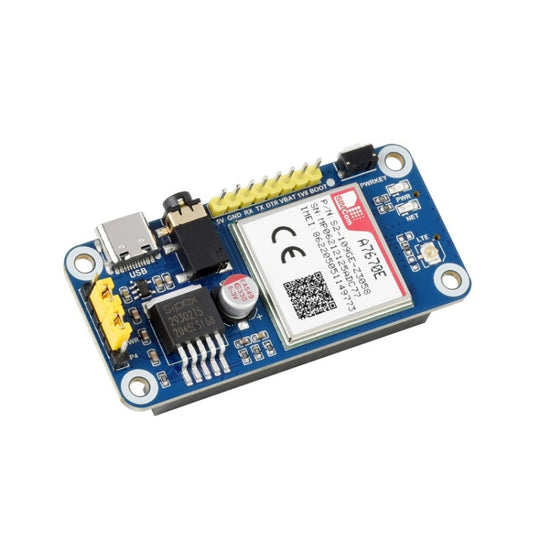Waveshare Multi Band 2G GSM / GPRS LBS A7670E LTE Cat-1 HAT pour Raspberry Pi, pour l'Europe, l'Asie du Sud-Est, l'Asie de l'Ouest, l'Afrique, la Chine, la Corée du Sud