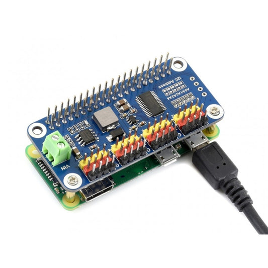 Waveshare 16-Channel 12-bit I2C Servo Driver HAT for Raspberry Pi by WAVESHARE