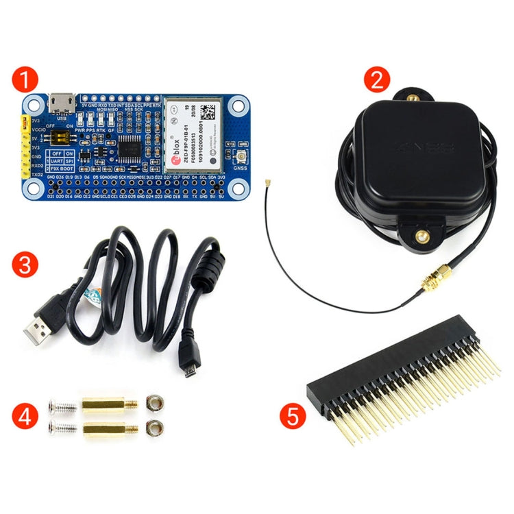 Waveshare ZED-F9P GPS-RTK HAT Centimeter Level Accuracy Multi-Band RTK Differential GPS Module for Raspberry Pi - Modules Expansions Accessories by WAVESHARE | Online Shopping UK | buy2fix