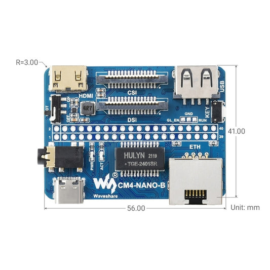 Waveshare Nano Base Board B for Raspberry Pi CM4 by WAVESHARE
