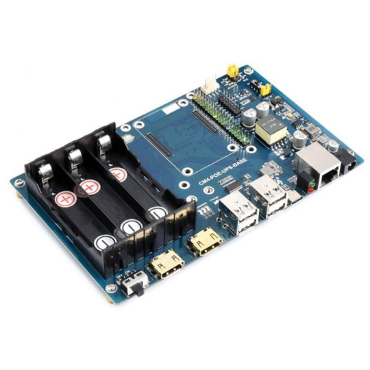 Waveshare PoE-USV-Basisplatine für Raspberry Pi CM4, Gigabit-Ethernet, Dual-HDMI, Quad-USB2.0