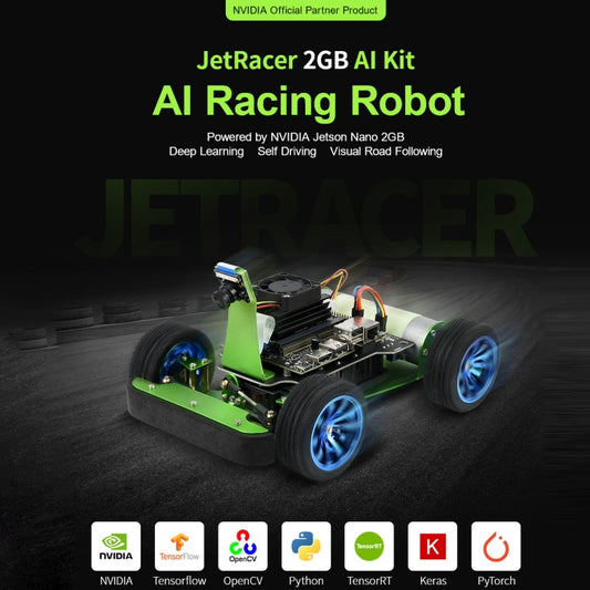 Waveshare JetRacer 2GB AI Kit, AI Racing Robot Powered by Jetson Nano 2GB, EU Plug by WAVESHARE