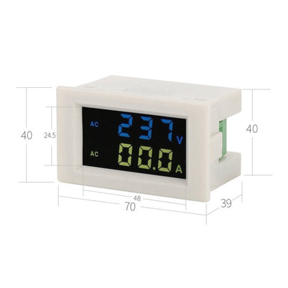 D85-2042A 110V 220V 380V 100A Digital AC Voltmeter Ammeter Current Amps Volt Meter LCD Panel Monitor (White) - Consumer Electronics by buy2fix | Online Shopping UK | buy2fix