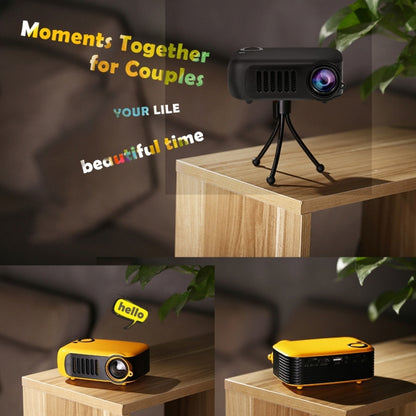 A2000 Portable Projector 800 Lumen LCD Home Theater Video Projector, Support 1080P, AU Plug (Yellow) - Consumer Electronics by buy2fix | Online Shopping UK | buy2fix