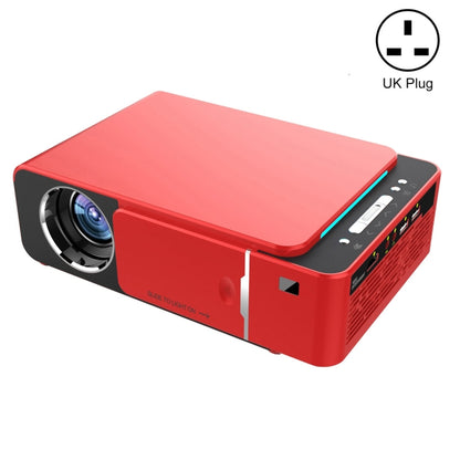 T6 2000ANSI Lumens Mini Theater Projector, Android 7.1 RK3128 Quad Core, 1GB+8GB, UK Plug(Red) - Consumer Electronics by buy2fix | Online Shopping UK | buy2fix