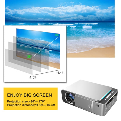 T6 3500ANSI Lumens 1080P LCD Mini Theater Projector, Standard Version, UK Plug(Silver) - Consumer Electronics by buy2fix | Online Shopping UK | buy2fix