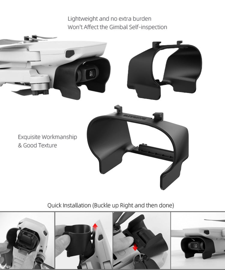 Sunnylife MM-Q9264 Camera Lens Sunshade Anti-glare Hood for DJI Mavic mini (Black) - DJI & GoPro Accessories by Sunnylife | Online Shopping UK | buy2fix