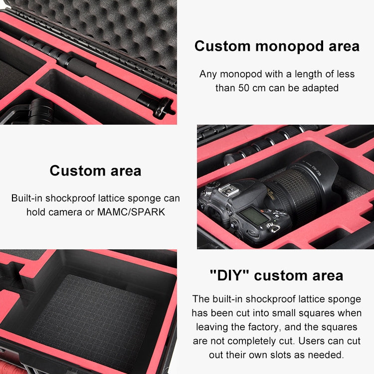 PGYTECH P-RH-001 Shockproof Waterproof Explosion-proof Hard Box Carrying Case for DJI Ronin-S, Size: 63.4x50.3cm(Black) - DJI & GoPro Accessories by PGYTECH | Online Shopping UK | buy2fix