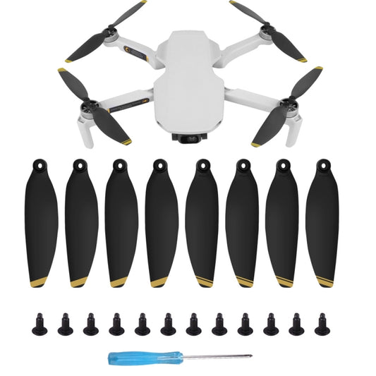 8 PCS/Set Sunnylife 4726F Low Noise Quick-release Wing Propellers for DJI Mini 2 (Gold) - DJI & GoPro Accessories by Sunnylife | Online Shopping UK | buy2fix