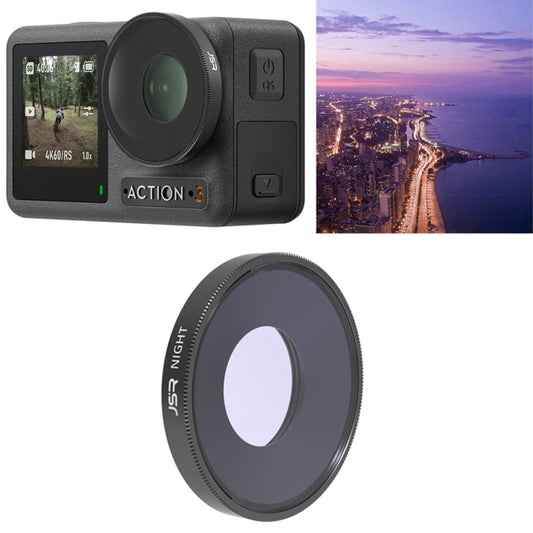 JSR NIGHT Lens Filter For DJI Osmo Action 3 / GoPro Hero11 Black / HERO10 Black / HERO9 Black - DJI & GoPro Accessories by JSR | Online Shopping UK | buy2fix