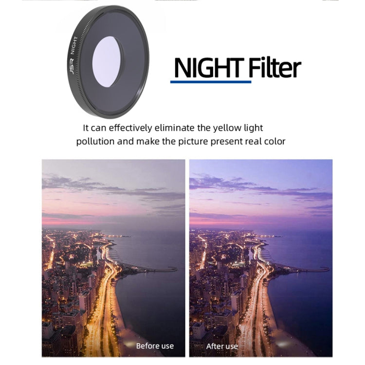 JSR NIGHT Lens Filter For DJI Osmo Action 3 / GoPro Hero11 Black / HERO10 Black / HERO9 Black - DJI & GoPro Accessories by JSR | Online Shopping UK | buy2fix