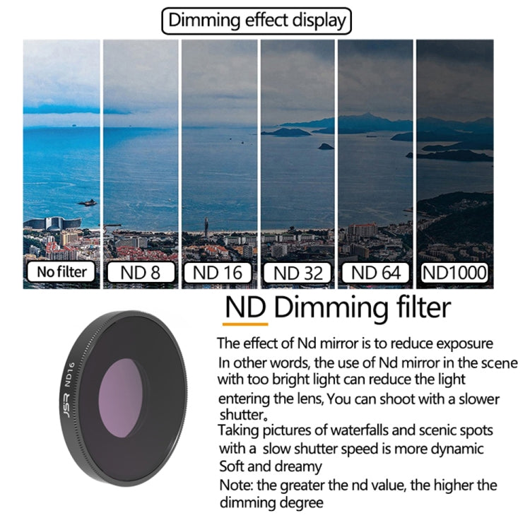 JSR 8 in 1 Streak Blue CPL ND8 ND16 ND32 ND64 STAR NIGHT Lens Filter For DJI Osmo Action 3 / GoPro Hero11 Black / HERO10 Black / HERO9 Black - DJI & GoPro Accessories by JSR | Online Shopping UK | buy2fix