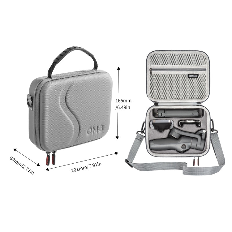 For DJI Osmo Mobile 6 STARTRC Portable Shockproof Waterproof PU Case Bag(Dark Gray) - DJI & GoPro Accessories by STARTRC | Online Shopping UK | buy2fix