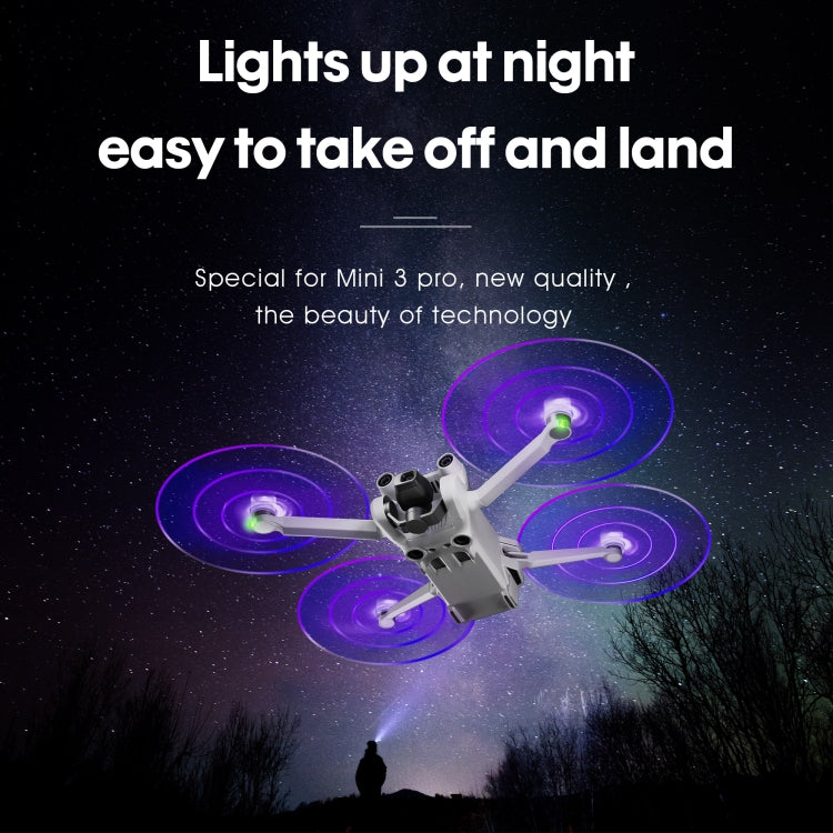 For DJI Mavic Mini 3 Pro STARTRC 2 Pairs Color LED Flash Lamp Low Noise Propellers (Transparent) - DJI & GoPro Accessories by STARTRC | Online Shopping UK | buy2fix