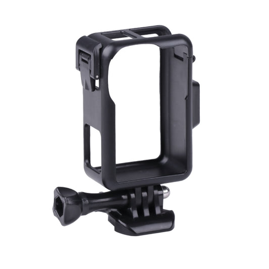 For DJI Osmo Action 3 Vertical Plastic Protective Frame Cage with Cold Shoes (Black) by buy2fix