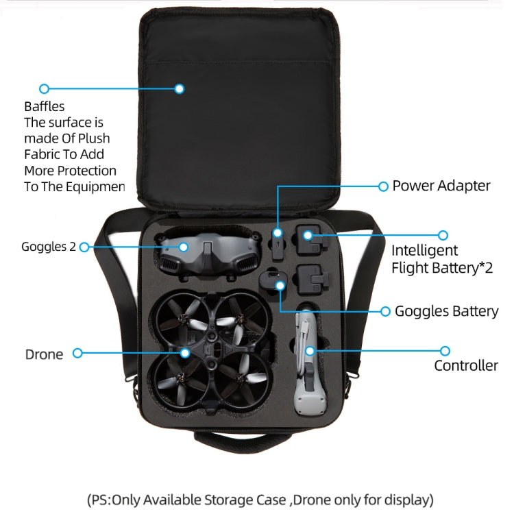 For DJI Avata Portable Carry Box Single Shoulder Storage Bag (Black) - DJI & GoPro Accessories by buy2fix | Online Shopping UK | buy2fix