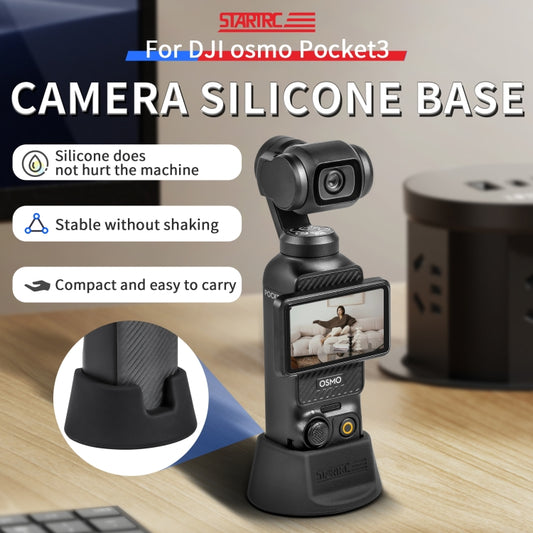 For DJI Osmo Pocket 3 STARTRC Silicone Desktop Base Bracket (Black) by STARTRC