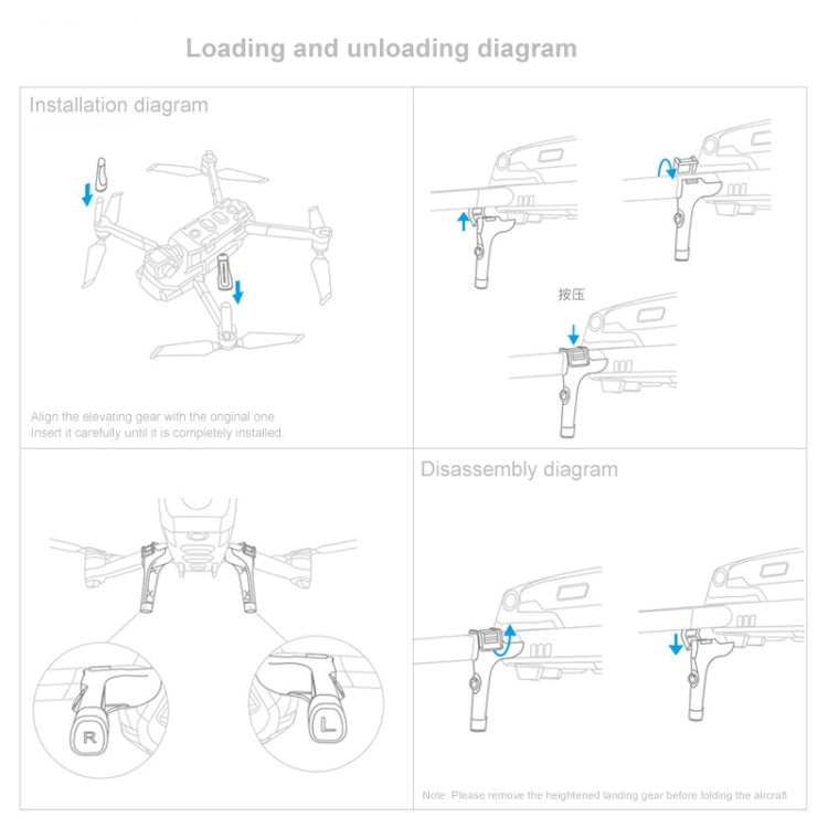 PGYTECH P-HA-037 Shock Absorption Landing High Stand for DJI Mavic 2 - DJI & GoPro Accessories by PGYTECH | Online Shopping UK | buy2fix