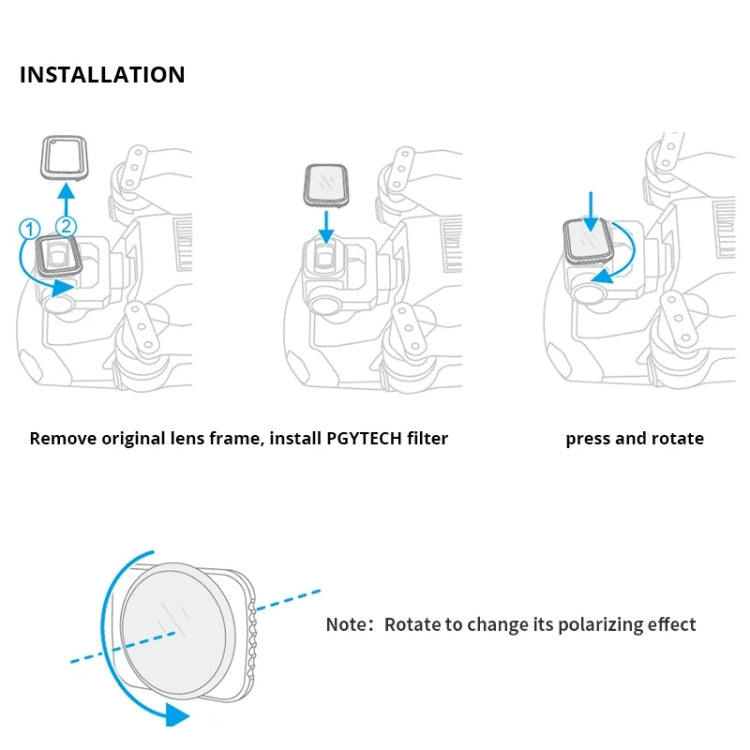 PGYTECH P-16A-032 UV Lens Filter for DJI Mavic Air 2 Drone Accessories - DJI & GoPro Accessories by PGYTECH | Online Shopping UK | buy2fix