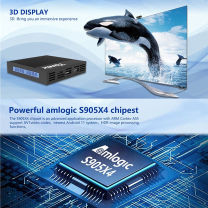 Tanix X4 Android 11 Smart TV Box, Amlogic S905X4 Quad Core, 4GB+32GB, Dual Wifi, BT(US Plug) - Consumer Electronics by buy2fix | Online Shopping UK | buy2fix