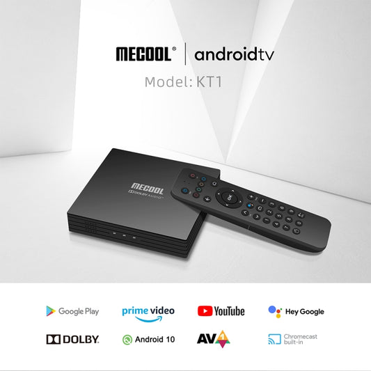 MECOOL KT1 DVB S2 Android 10.0 Smart TV Set Top Box, Amlogic S905X4-B Quad Core ARM Cortex-A55, 2GB+16GB, Dual Band WiFi, Bluetooth(AU Plug) - Consumer Electronics by MECOOL | Online Shopping UK | buy2fix