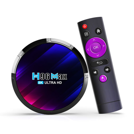 H96 Max 8K Ultra HD Smart TV Box Android 13.0 Media Player with Remote Control, RK3528 Quad-Core, 4GB+32GB(AU Plug)