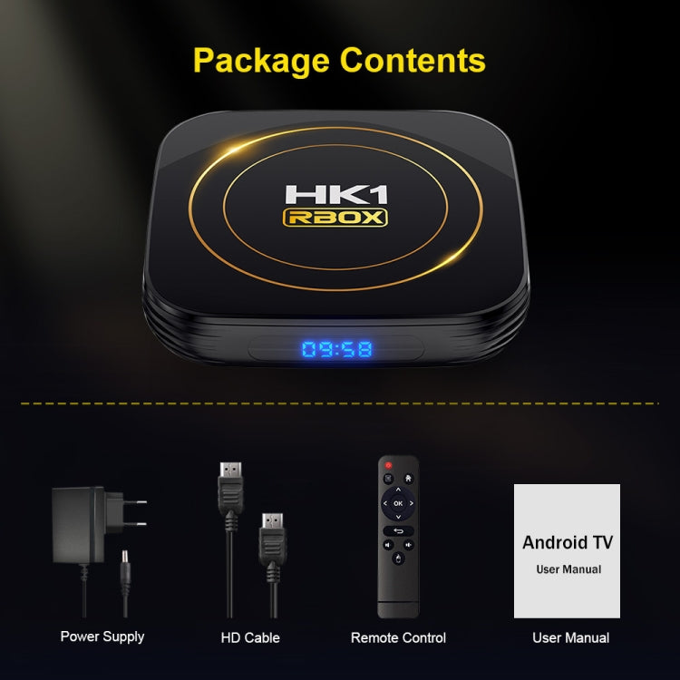 HK1 RBOX-H8S 4K Ultra HD Android 12.0 Smart TV Box with Remote Control, Allwinner H618 Quad-Core, 4GB+64GB(AU Plug) - Others by buy2fix | Online Shopping UK | buy2fix