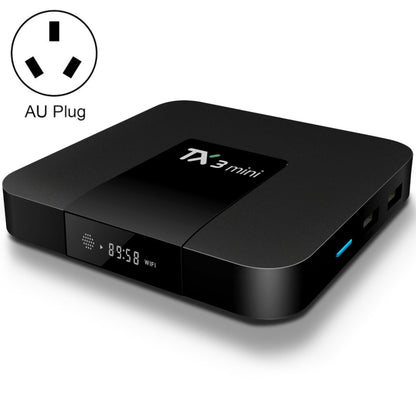 TX3 Mini 4K*2K Display HD Smart TV BOX Player with Remote Controller, Android 7.1 OS Amlogic S905W up to 2.0 GHz, Quad core ARM Cortex-A53, RAM: 2GB DDR3, ROM: 16GB, Supports WiFi & TF & AV In & DC In, AU Plug(Black) - Consumer Electronics by buy2fix | Online Shopping UK | buy2fix