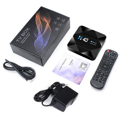 H40 4K Ultra HD Smart TV BOX Android 10.0 Media Player with Remote Control, Quad-core, RAM: 4GB, ROM: 64GB(UK Plug) - Amlogic S905 by buy2fix | Online Shopping UK | buy2fix