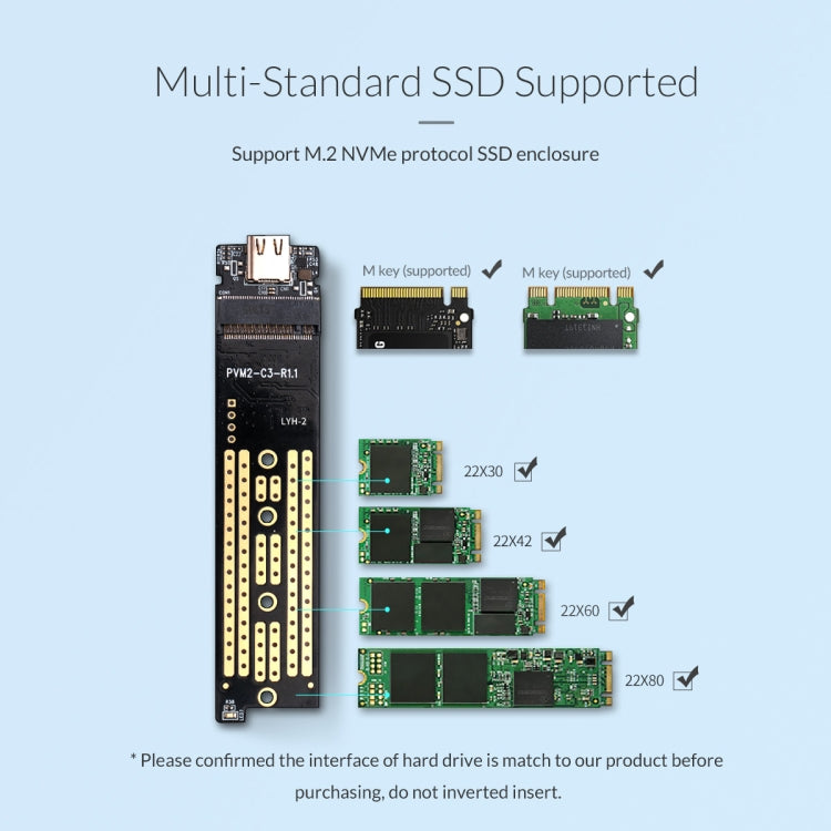 ORICO TCM2-C3 NVMe M.2 SSD Enclosure (10Gbps) -  by ORICO | Online Shopping UK | buy2fix