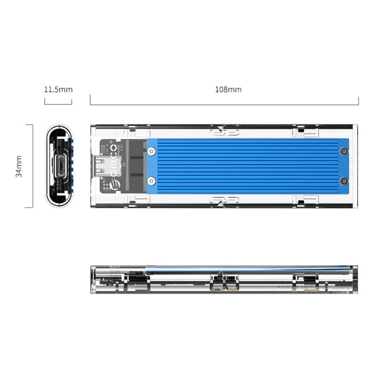 ORICO TCM2-C3 NVMe M.2 SSD Enclosure (10Gbps) -  by ORICO | Online Shopping UK | buy2fix