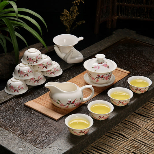 Ceramics Kung Fu Teaware Teapot Teacup Set(Singing Birds and Fragrant Flowers) by buy2fix