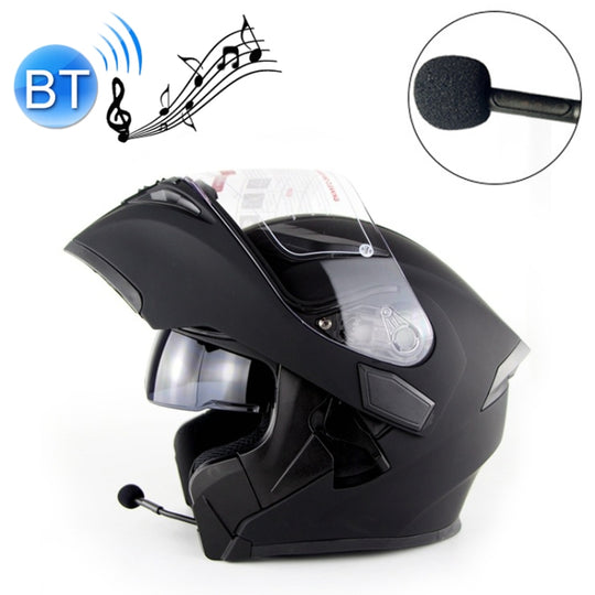 Soman 955 Skyeye Casque Bluetooth intégral/ouvert pour moto, casque intégral, prend en charge la réponse/raccrocher les appels (noir mat)