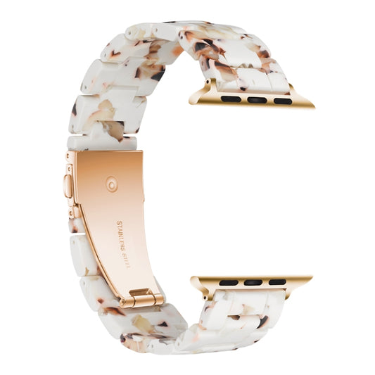 Simple Fashion Resin Watch Band for Apple Watch Series 5 & 4 40mm & Series 3 & 2 & 1 38mm(Nougat) by buy2fix