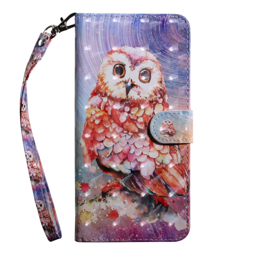 3D Painting Pattern Coloured Drawing Horizontal Flip TPU + PU Leather Case with Holder & Card Slots & Wallet For Galaxy A6 (2018)(Color Owl) by buy2fix