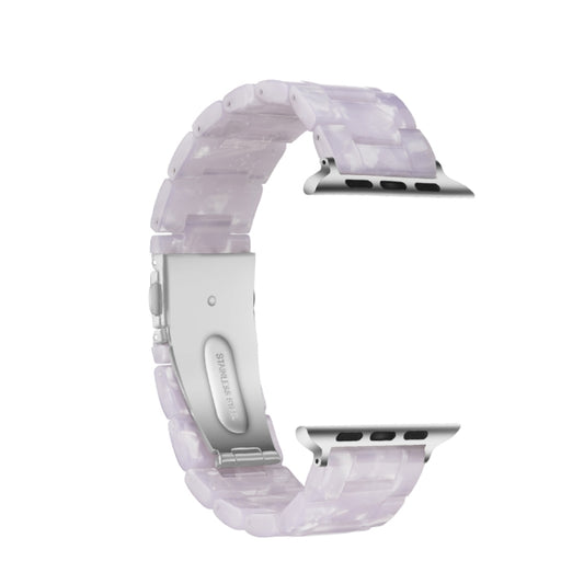 Simple Fashion Resin Watch Band for Apple Watch Series 5 & 4 44mm & Series 3 & 2 & 1 42mm(White) by buy2fix
