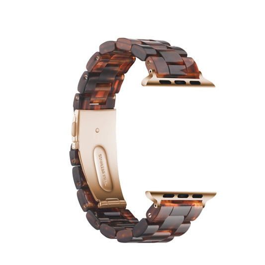 Simple Fashion Resin Watch Band for Apple Watch Series 5 & 4 44mm & Series 3 & 2 & 1 42mm(Dark Red) by buy2fix