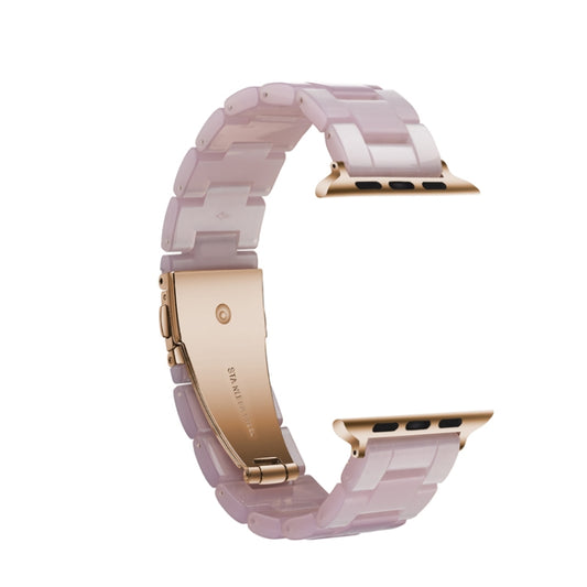 Simple Fashion Resin Watch Band for Apple Watch Series 5 & 4 40mm & Series 3 & 2 & 1 38mm(Pink) by buy2fix