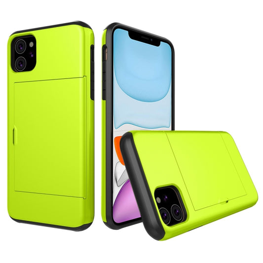For iPhone 11 Shockproof Rugged Armor Protective Case with Card Slot (Green) by buy2fix