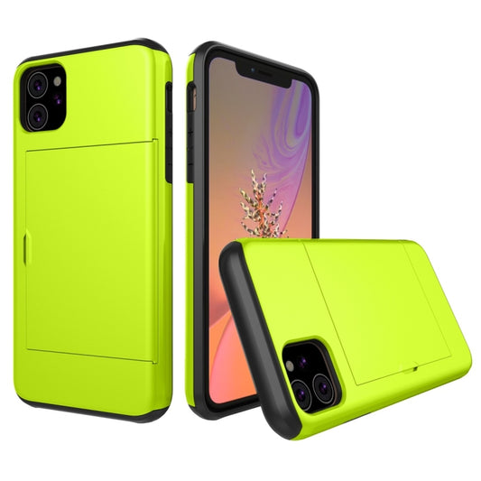 For iPhone 11 Shockproof Rugged Armor Protective Case with Card Slot (Green) by buy2fix