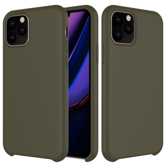 For iPhone 11 Pro Solid Color Liquid Silicone Shockproof Case (Army Green) by buy2fix