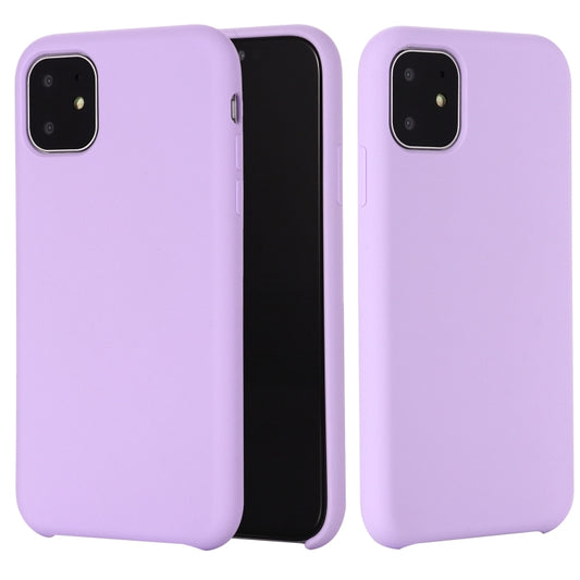 For iPhone 11 Pro Solid Color Liquid Silicone Shockproof Case (Light Purple) by buy2fix