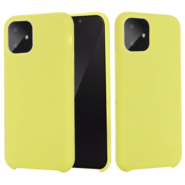 For iPhone 11 Pro Solid Color Liquid Silicone Shockproof Case (Yellow) by buy2fix