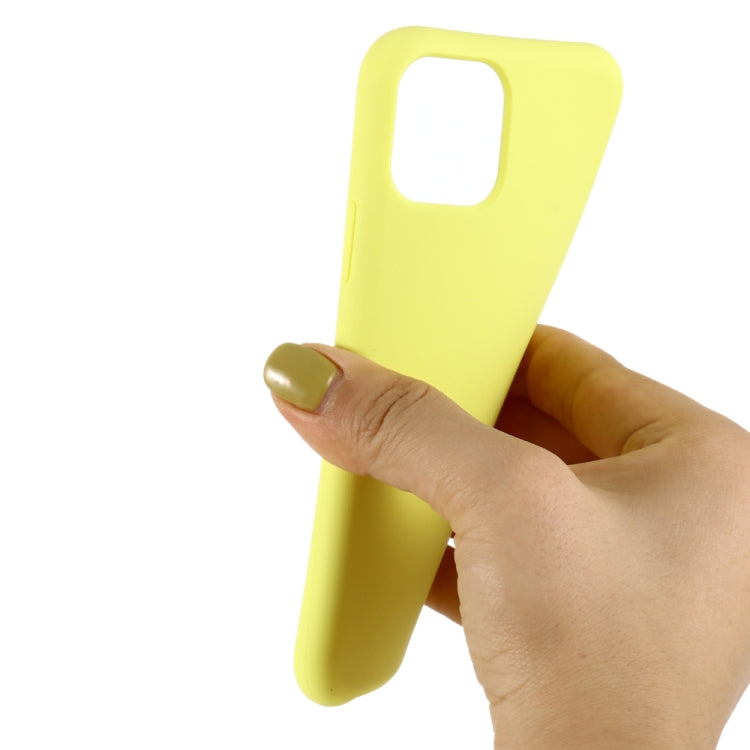 For iPhone 11 Pro Solid Color Liquid Silicone Shockproof Case (Yellow) by buy2fix