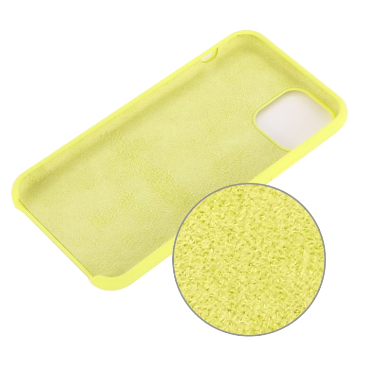 For iPhone 11 Solid Color Liquid Silicone Shockproof Case (Yellow) - iPhone 11 Cases by buy2fix | Online Shopping UK | buy2fix