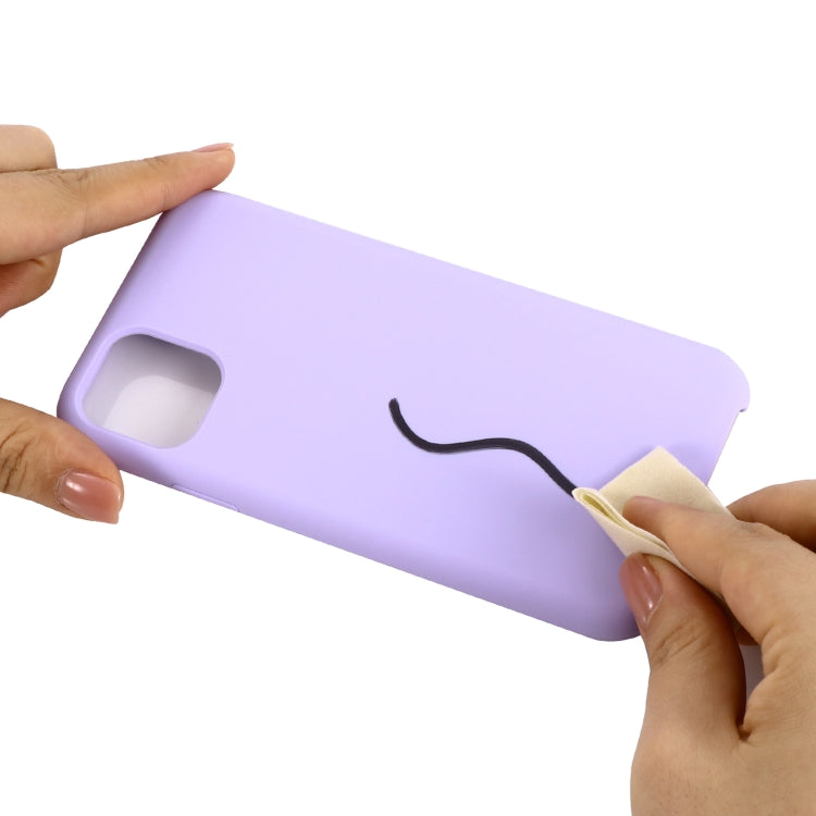 For iPhone 11 Pro Max Solid Color Liquid Silicone Shockproof Case (Light Purple) by buy2fix