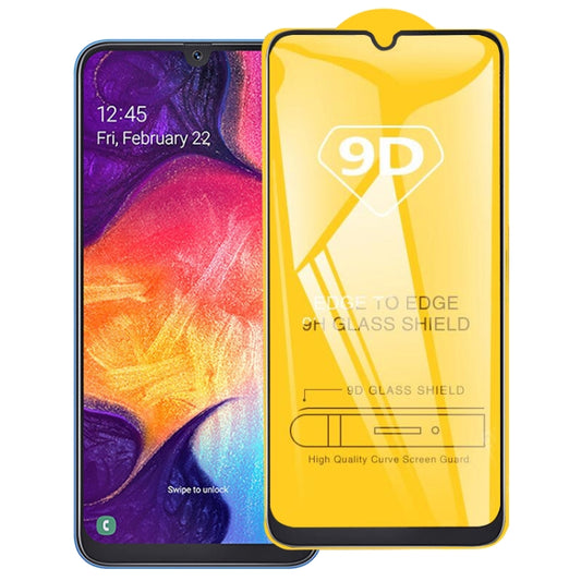 9D Full Glue Full Screen Tempered Glass Film For Galaxy A20 & A30 & A50 & M30 - Samsung Accessories by buy2fix | Online Shopping UK | buy2fix