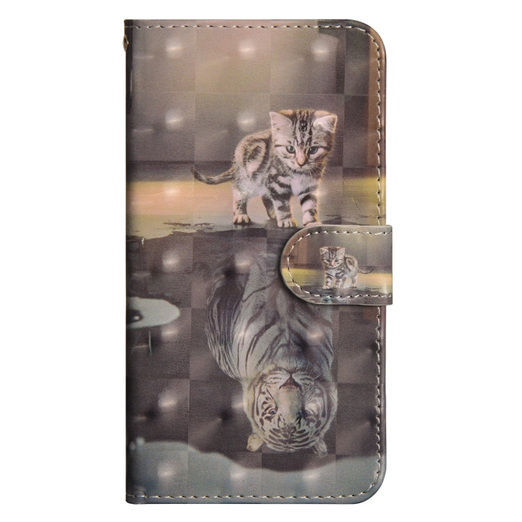 For iPhone X / XS 3D Painting Pattern Horizontal Flip TPU + PU Leather Case with Holder & Card Slots & Wallet(Cat Tiger) by buy2fix