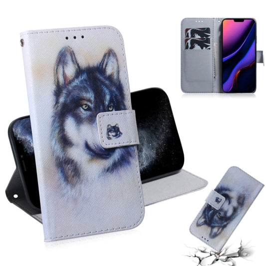 For iPhone 11 Pro 3D Colored Drawing Horizontal Flip Leather Case, with Holder & Card Slot & Wallet (White Wolf) by buy2fix